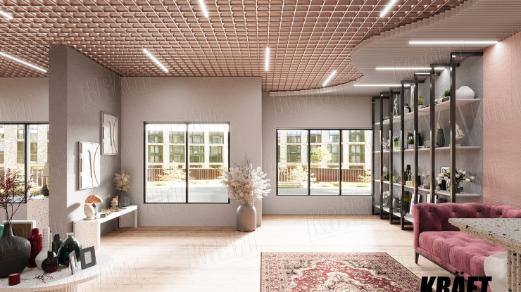 Pyramidal Grilyato: The Art of Volume in Modern Ceilings